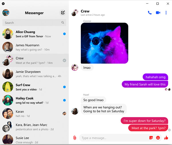 Pc facebook chat New Messenger