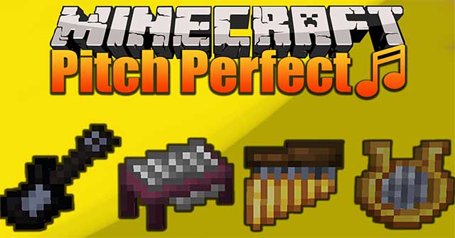 Pitch Perfect Mod 1.16.4 sẽ đưa vào Minecraft rất nhiều loại nhạc cụ đơn giản