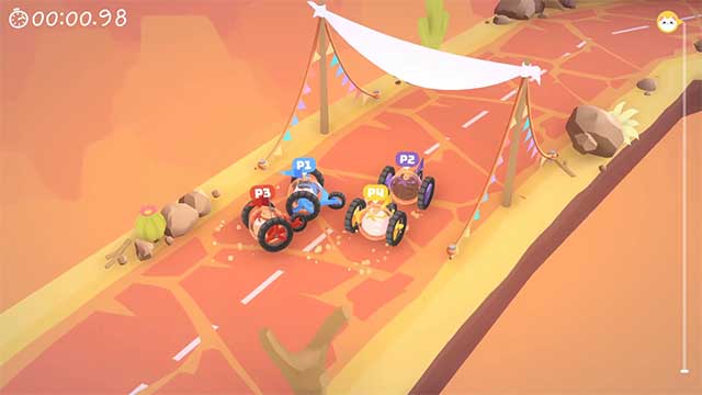 Rolling Hamster là game đua xe arcade nhiều người chơi cực dễ thương