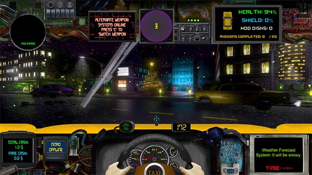 CyberTaxi là game bắn súng FPS kết hợp lái xe taxi bối cảnh tương lai