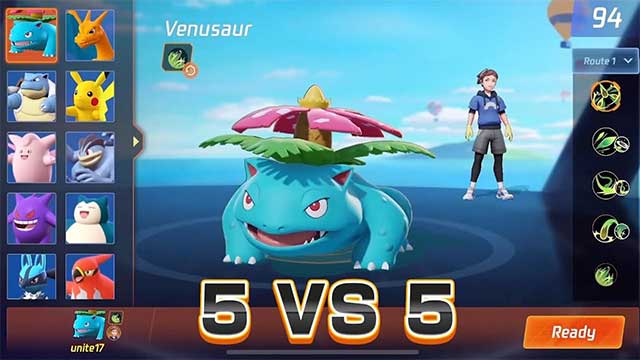 Join epic 5v5 battles with your Pokemon in Pokémon Unite