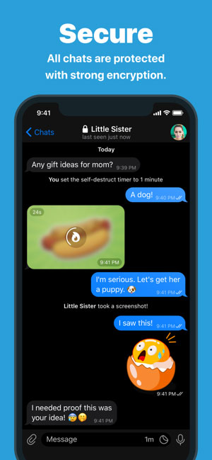 Telegram Mobile is a secure, secure chat and calling application 