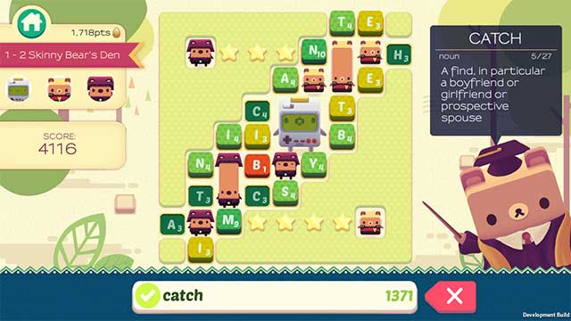 Alphabear là game ghép chữ tiếng Anh cực hay và dễ thương