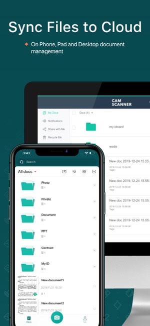 CamScanner integrates multiple cloud services