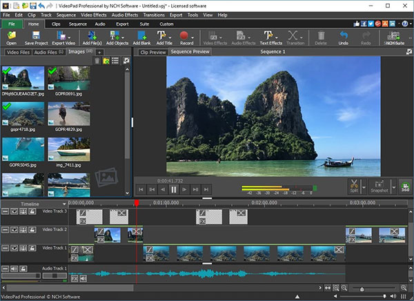 VideoPad Video Editor - Phần mềm biên tập video, chỉnh sửa video miễn phí