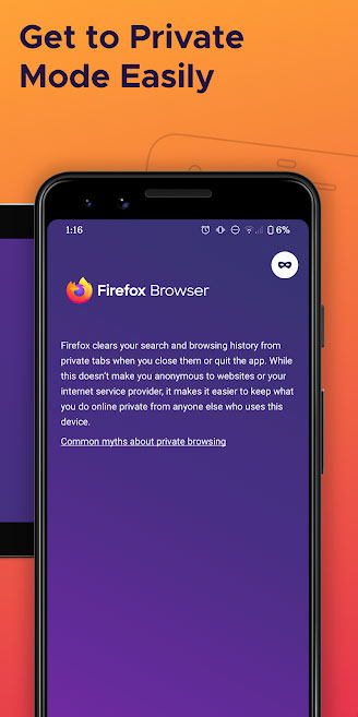 Browse incognito with Firefox Browser