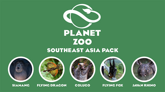 Gói nội dung Southeast Asia Pack bổ sung 1 triển lãm và 7 loài động vật mới vào Planet Zoo game