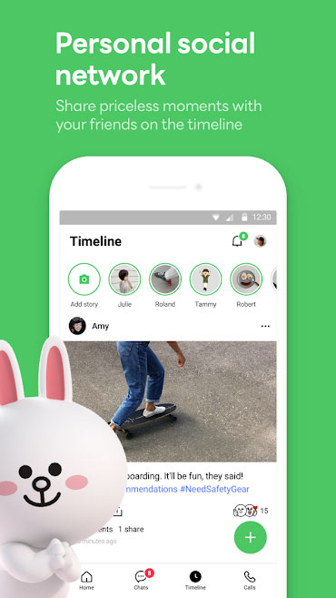 LINE is like a social network for young people