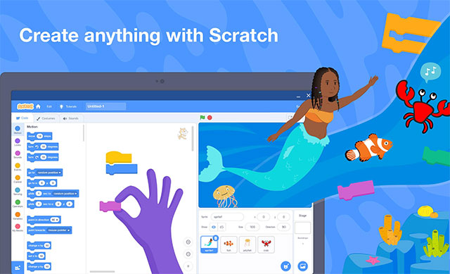 Giao diện mới của Scratch 3.0