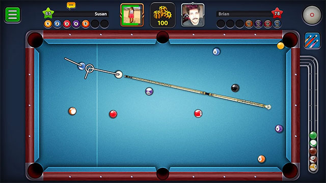 Play 1v1 pool or enter an online tournament in eight Ball Pool PC