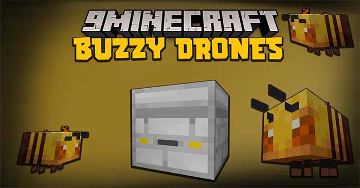 Buzzy Drones Mod sẽ thêm vào Minecraft máy bay không người lái có hình dạng ong