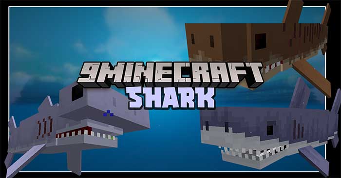 Shark Mod 1.16.5 sẽ bổ sung vào thế giới Overworld 3 loài cá mập hung hãn