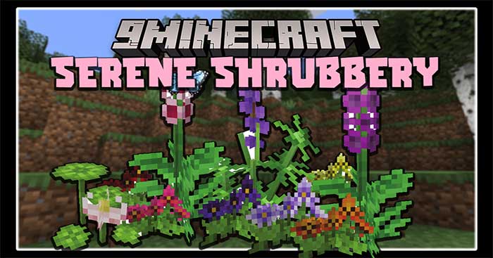 Serene Shrubbery Mod 1.16.5 sẽ đưa vào Minecraft rất nhiều loại cây hoa rực rỡ