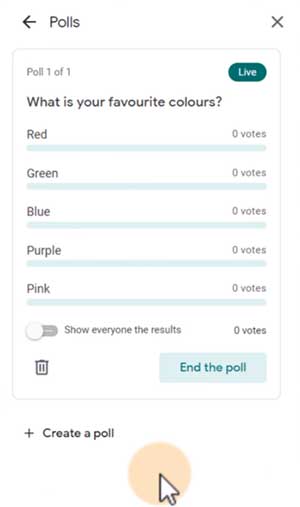 You can now create Google Meet polls on Android