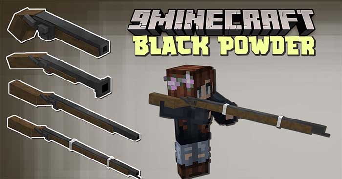 Black Powder Mod sẽ bổ sung vào Minecraft 4 loại súng phong cách miền Tây