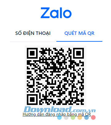 Quét mã QR đăng nhập Zalo