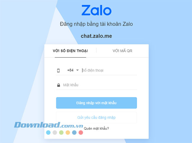 Đăng nhập Zalo bằng quét mã QR