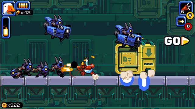 Mighty Goose là game bắn súng kết hợp đi cảnh nhịp độ nhanh cực hay