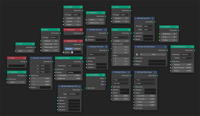 Blender 2.93 bổ sung 22 node mới vào Geometry Nodes editor giúp thao tác dễ dàng hơn