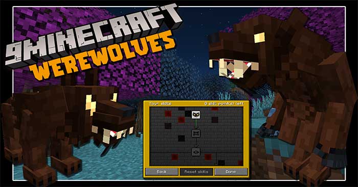 Werewolves Mod 1.16.5 sẽ giới thiệu vào Minecraft một hệ thống tăng sức mạnh mới