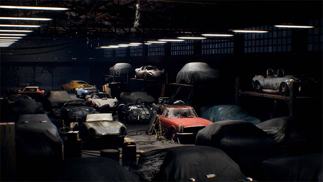 Enter the warehouse. holds enough vintage cars to pick any one
