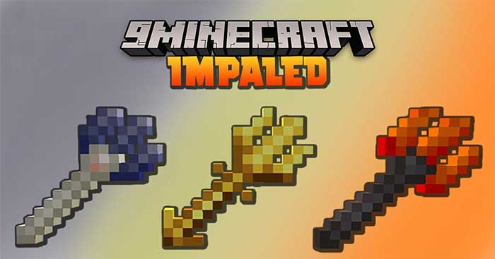 Impaled Mod sẽ giới thiệu vào Minecraft bốn cây đinh ba mới đầy quyền năng