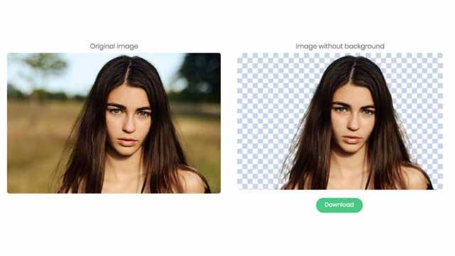 Remove.bg using the tool. AI technology to detect background layer