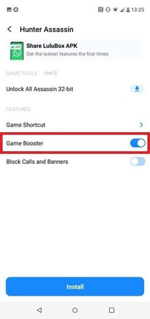 Bật chế độ Game Booster cho trò chơi mong muốn