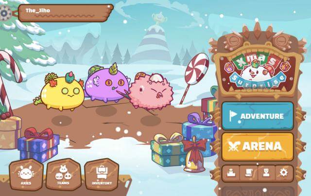 Collect beasts and form formations to battle in the game Axie Infinity