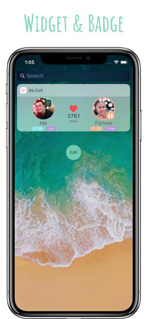 Create inlove app widget on iPhone screen