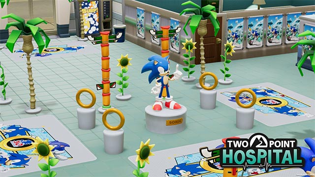 Chú nhím xanh huyền thoại Sonic của nhà SEGA đã có mặt trong Two Point Hospital game