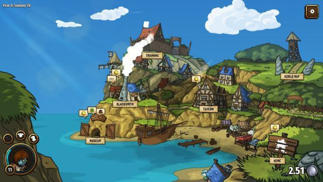 You help the villagers of a village against the evil witch in Mighty Swords: Neverseen