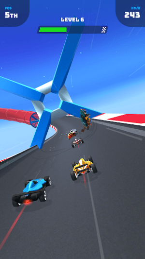 Competing speed with other opponents in Race Master game 