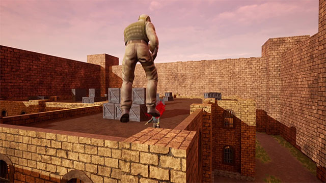 Perform amazing Parkour jumps while moving around the map