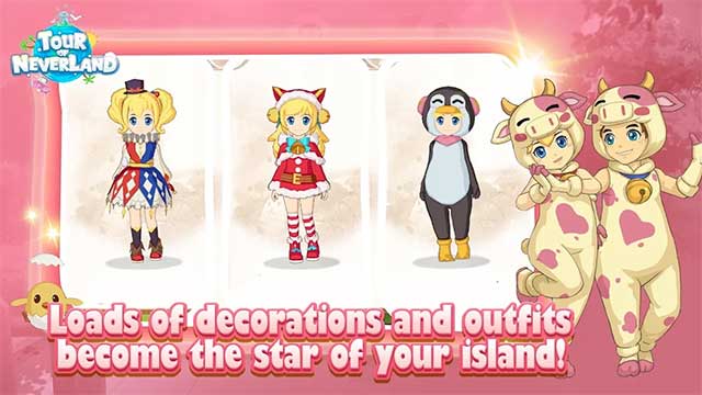 Unlock multiple outfits and decorations to stand out
