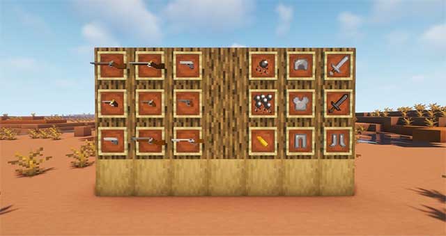 Fry's Things Guns and More Mod sẽ đưa vào Minecraft rất nhiều loại súng cổ