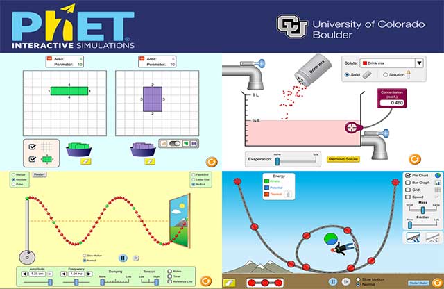 PhET Interactive Simulations is a visual science and math simulator