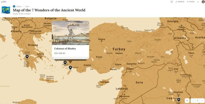 Քարտեզները Padlet-ի տարբերակիչ հատկանիշն է, որը թույլ է տալիս բազմաթիվ քարտեզների ոճեր ցուցադրել աշխարհի ցանկացած կետից: