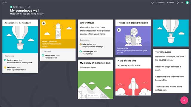 Padlet là một ứng dụng bảng ảo hữu ích có thể tương tác trực tuyến