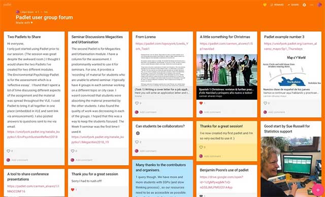 Padlet giống như một tờ giấy kỹ thuật số và bạn có thể ghi bất cứ thứ gì mình thích