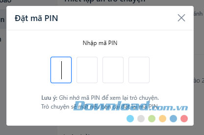 Nhập mã PIN của bạn