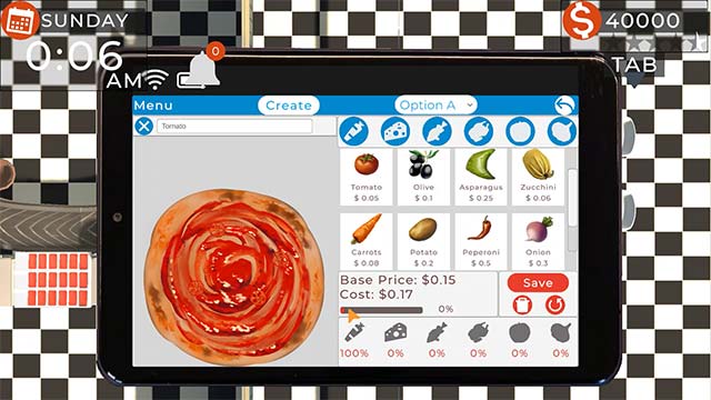 Create new pizzas, name and sell to customers in Pizza Shop Manager game