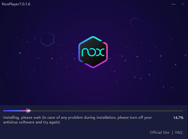 Quá trình cài đặt Nox Player
