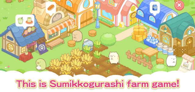 Build and develop grow your cute farm in the game Sumikkogurashi Farm