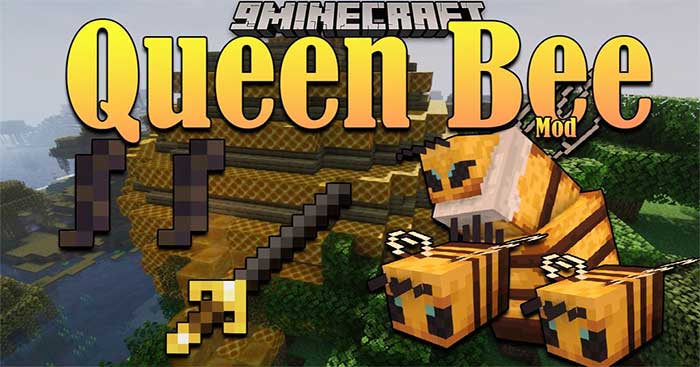 Queen Bee Mod 1.16.5 sẽ giới thiệu vào Minecraft một tên trùm mới là Queen Bee