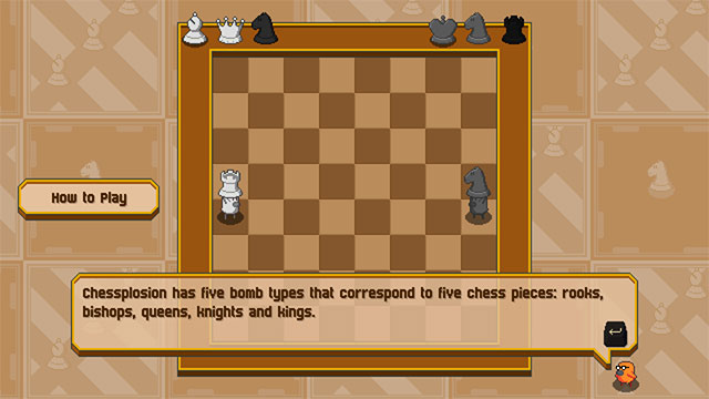 Chessplosion game has detailed instructions for new players in each game mode