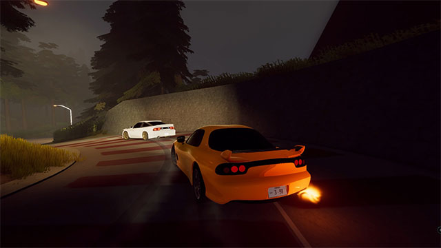Midnight Driver gives you access to a Japanese drift style hill racing experience