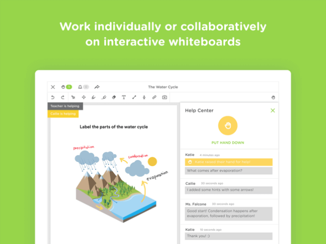 Learn independently or in groups on an interactive whiteboard