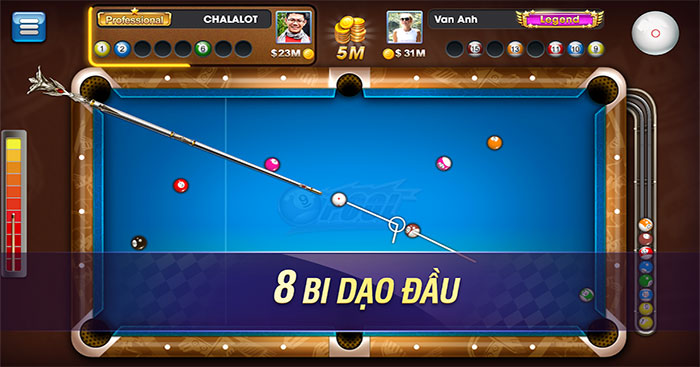 Interface play billiards game for Android