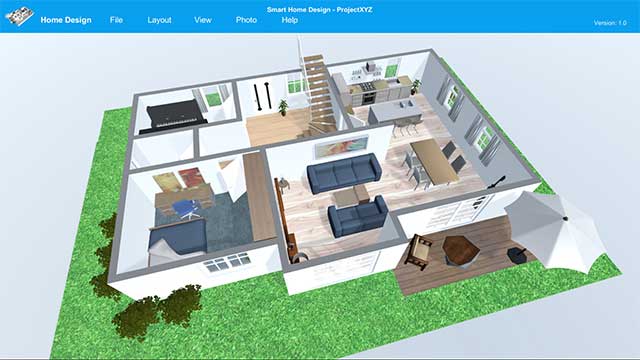 Smart Home Design is a 3D floor plan and interior design software